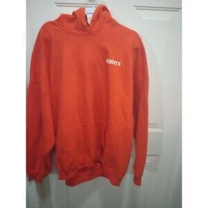 Sisters 3X. Women’s Orange Hoodie With Graphic Missing String Tie.  B49